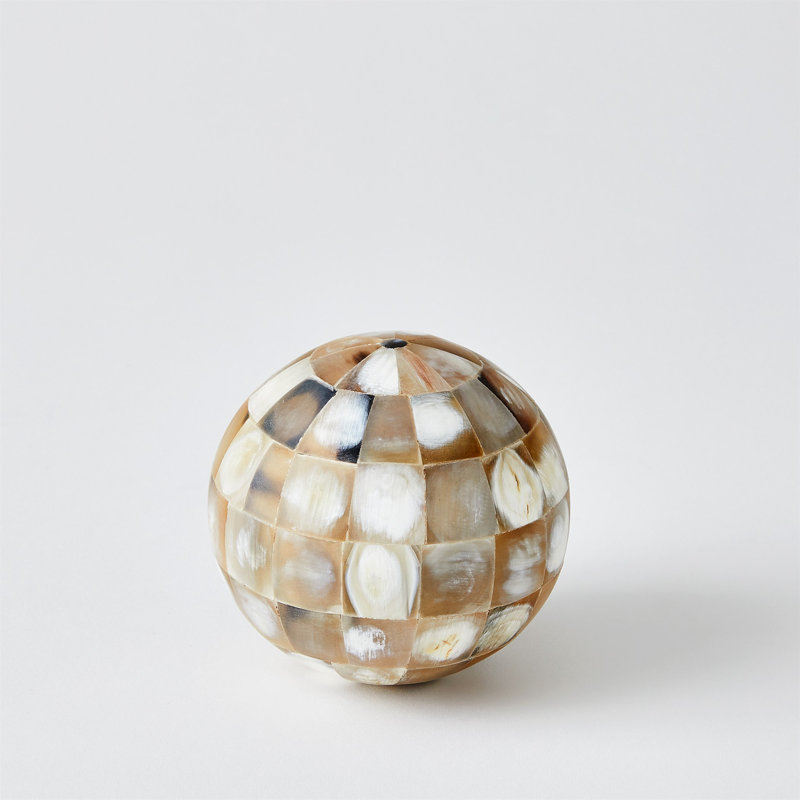 Horn Sphere, 4.25" H x 4.25" W x 4.25" D