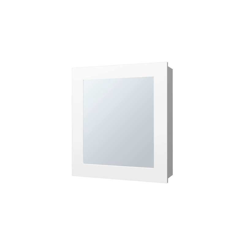 Armoire à pharmacie avec miroir blanc - 2 tablettes, convient aux tablettes élégantes de l'espace de salle de bain, Blanc