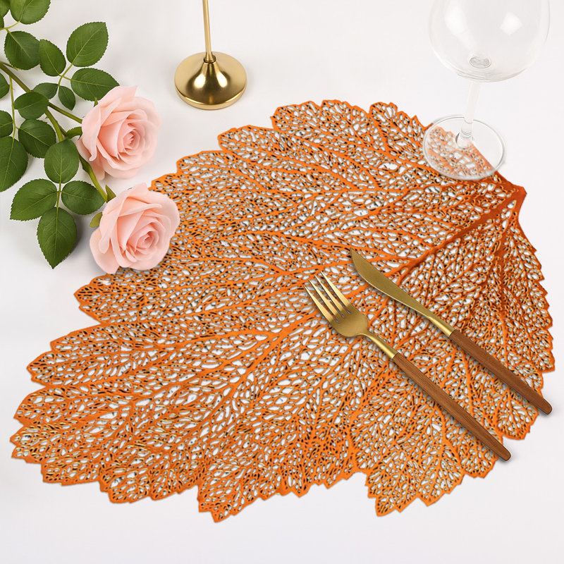 Ensemble de 6 napperons décoratifs en feuille de PVC Decumin