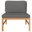 Chaise de patio en teck avec coussins-1840804830