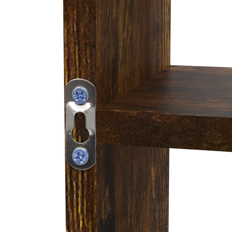 Tiffany 8 Piece Floating Shelf, Smoked Oak, 52.5cm H x 85cm W x 16cm D