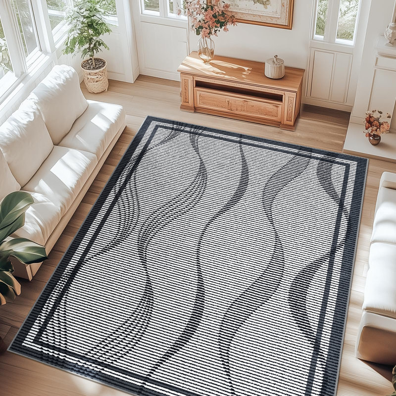 Tapis Wymond moderne à tapis abstrait et lavable pour l'intérieur, antidérapant, doux, petit tapis, tapis en marbre, imprimé mince pour la décoration intérieure