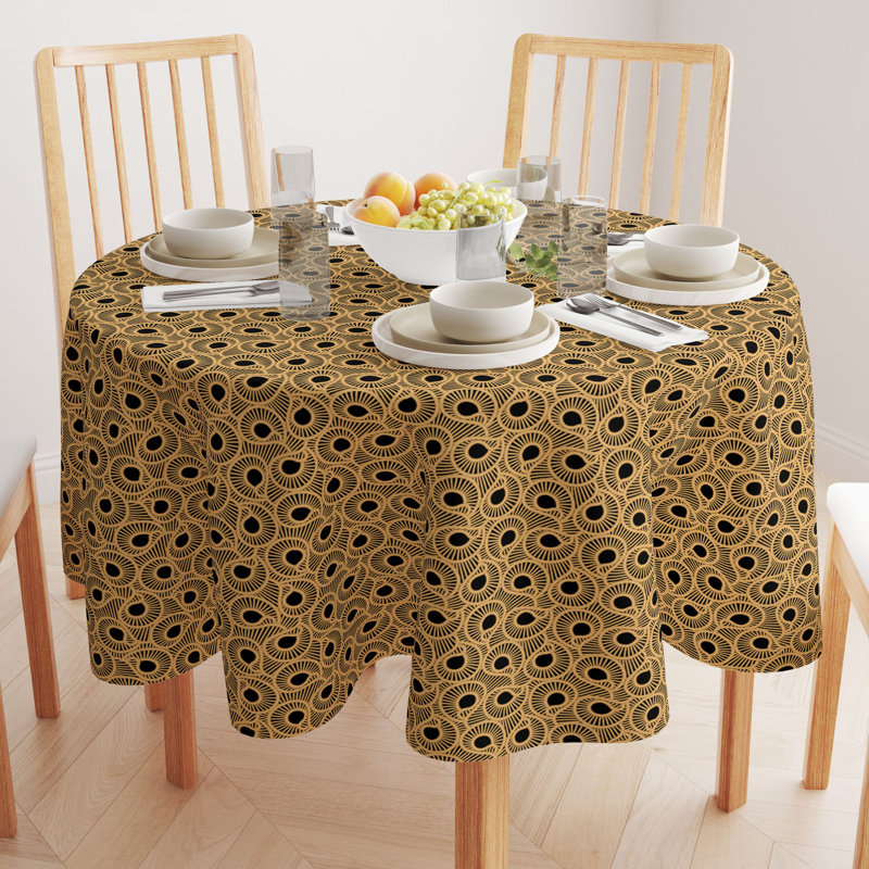 Votaw Abstract Round Tablecloth, 90" x 90"