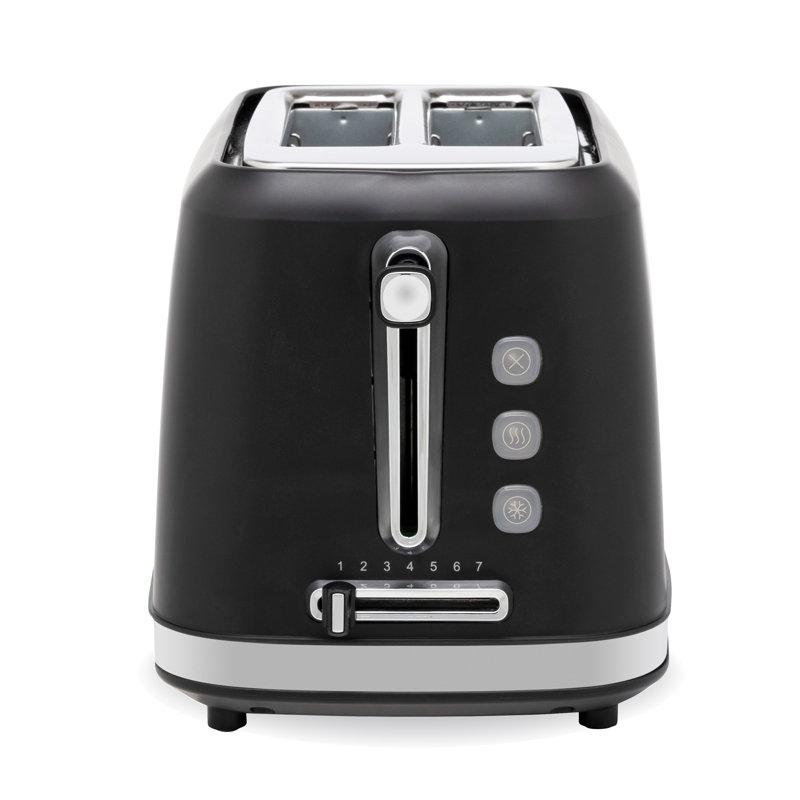 BLACK+DECKER BXTO20077GB 2 Slice Plastic Toaster, Black, Black