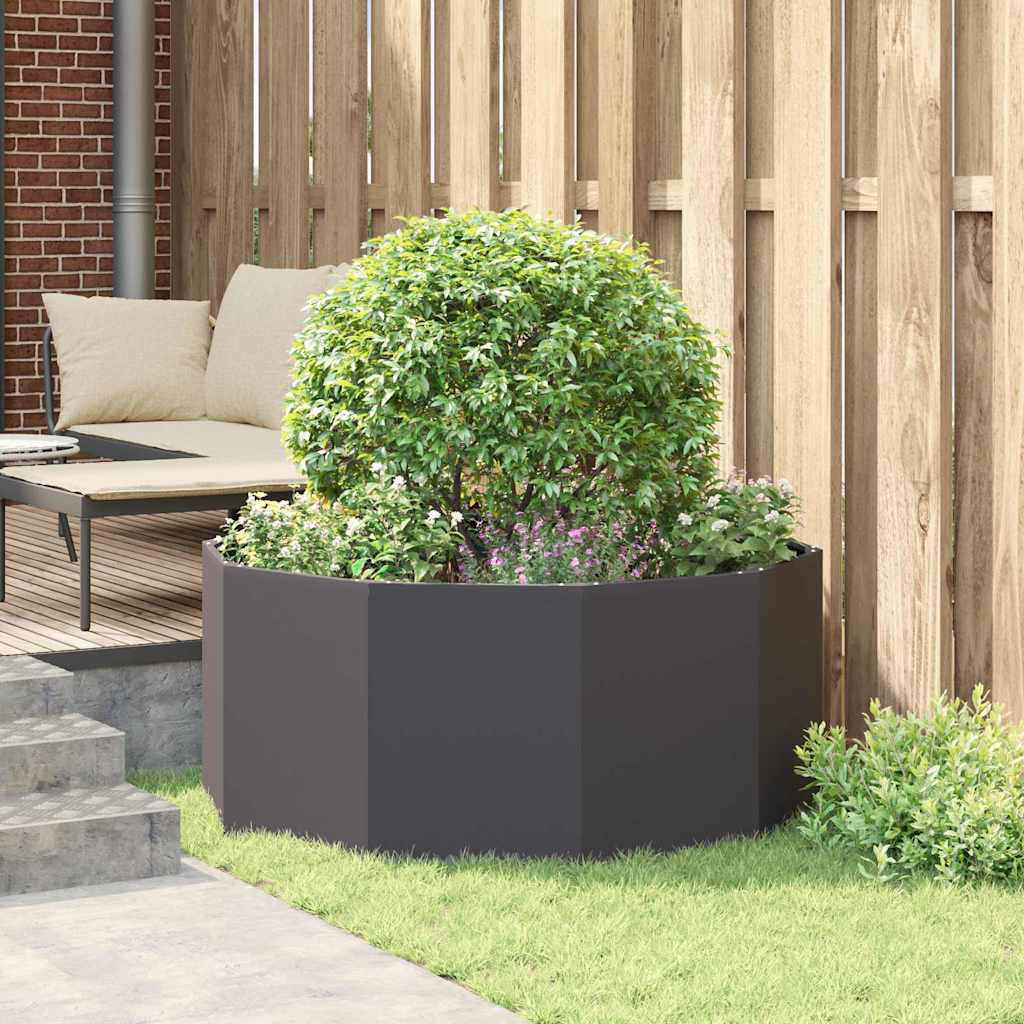 Planter Olive Green 120 X 120 X 35 Cm Steel