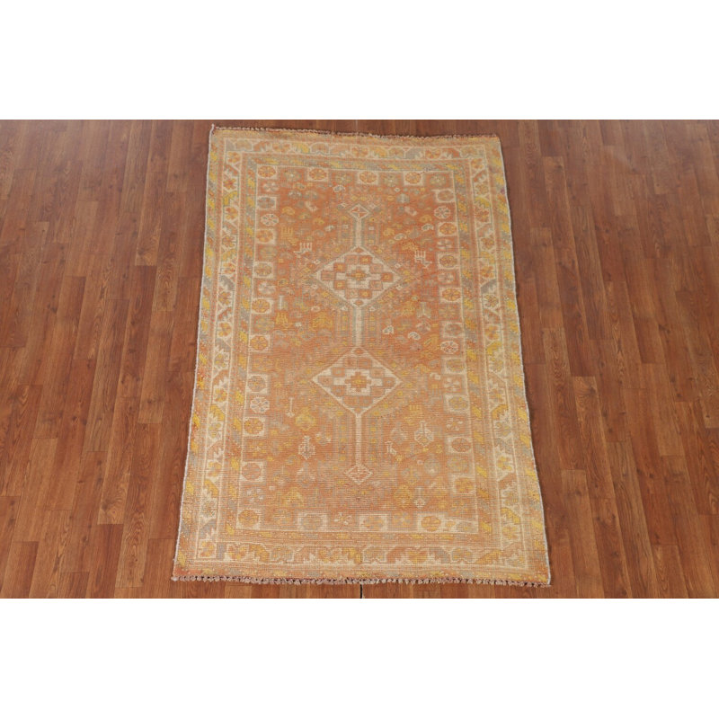 Tapis traditionnel tribal à motif géométrique 4 x 6