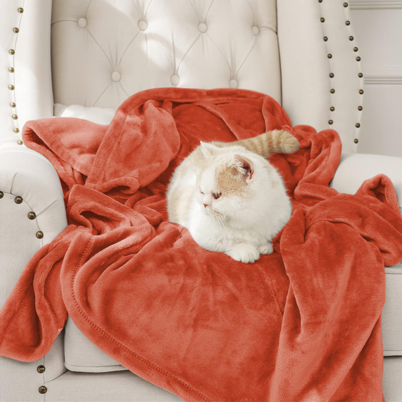 Couverture en molleton grand - 300 g / m², Rouille, Grand lit