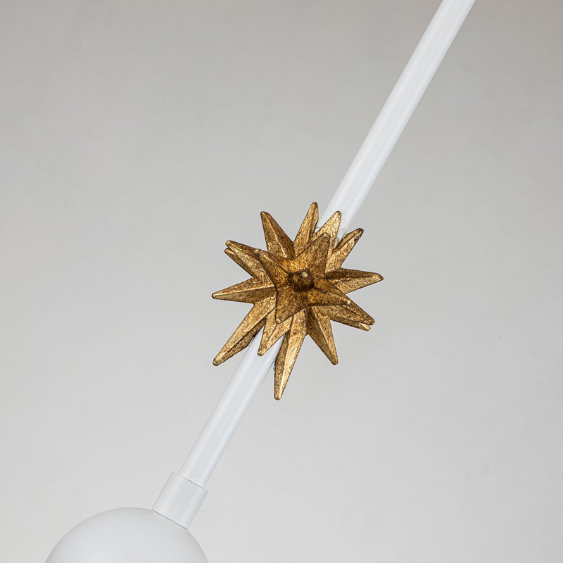 Luminaire suspendu Etoille, Blanc, H 22,5 po x l 5,25 po x P 5,25 po