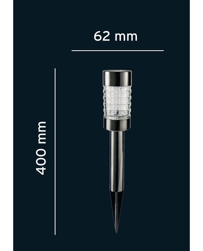 Stainless Steel Solar LED Pathway Light Set of 6
