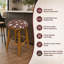 Tabouret de bar rembourré Spindle avec structure en bois d'acacia massif, alliant design classique et confort moderne pour une assise élégante