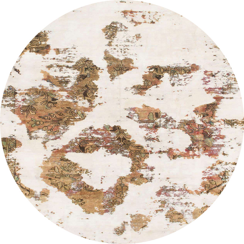 Abstract Indoor Rug, Round 3'