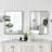 Black Rectangular Metal Framed Wall Mirror