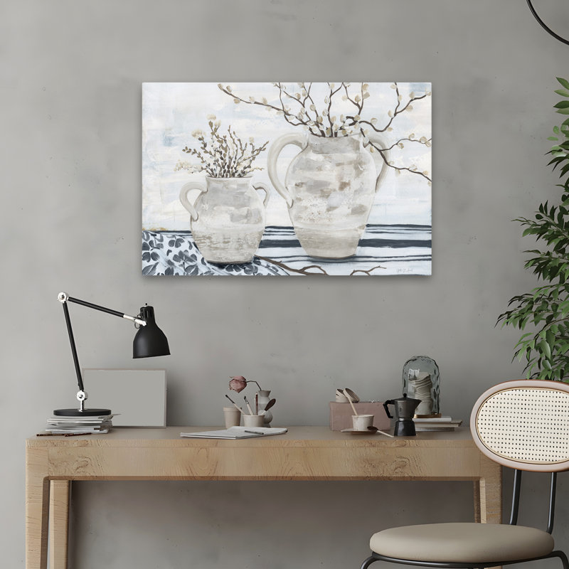 Cottage Americana et campagne moderne Chantilly Cottage Jugs B&W, H 24 po x l 16 po