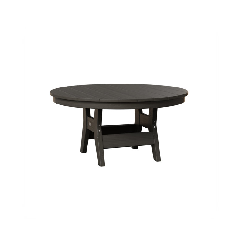 Berlin Gardens Harbor Natural 38″ Round Conversation Table, Coastal Gray