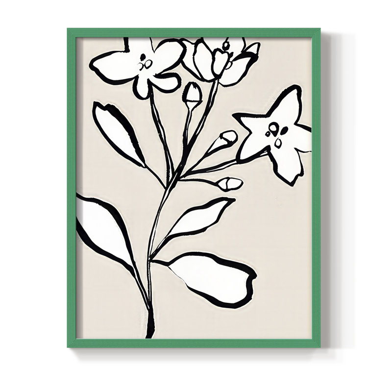 «Here with you II», reproduction encadrée - bois massif, H 21 po x l 17 po, Vert