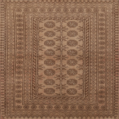Tapis brun/noir/beige traditionnel Bahira