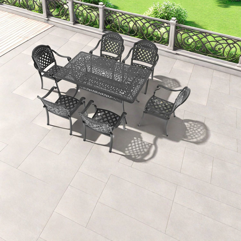 Ensemble de salle à manger en aluminium coulé peu encombrant, style moderne pour le divertissement à domicile