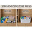Organisateur de panier de rangement en plastique de style rotin YBM Home, H 15,25 po x l 10 po x P 7,5 po-53216471-53161970