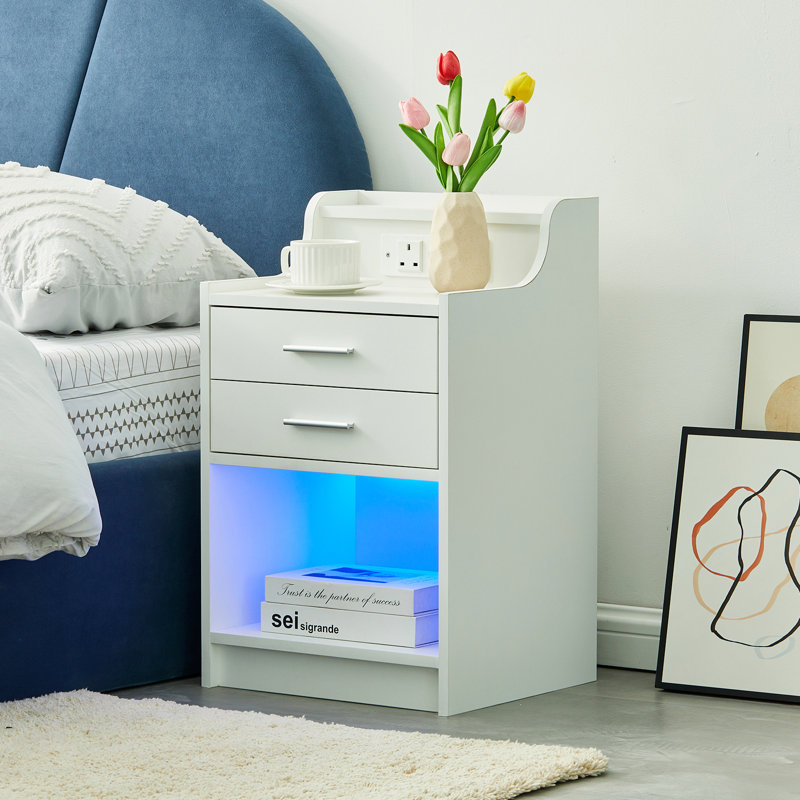 40cm W Manufactured Wood Bedside Table
