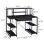 Bureau avec tablettes ouvertes et huche-100242604