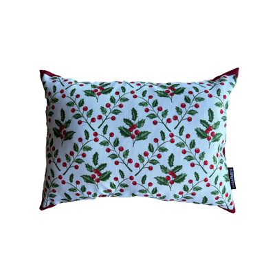 Housse de coussin Holly Branch and Berries - Décoration des Fêtes