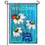 Drap de jardin printanier en forme de marguerite et coccinelle H 18 po x l 12,5 po
