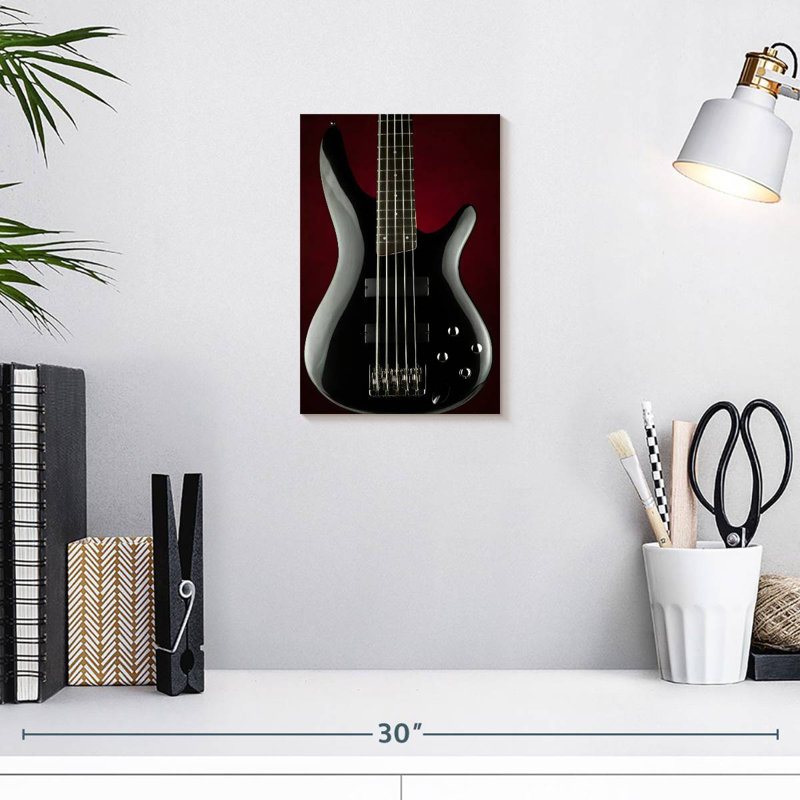 Guitare électrique noire Abarca, H 12 po x l 8 po