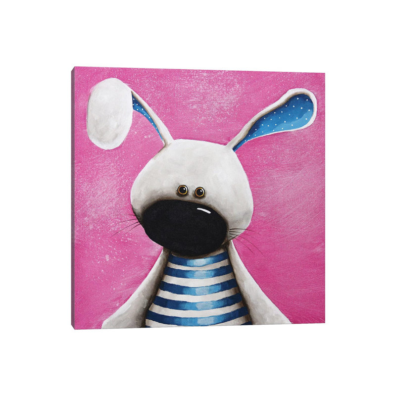The Blue Bunny by Lucia Stewart - Wrapped Canvas Gallery-Wrapped Canvas Giclée, 30.48 cm H x 30.48 cm W