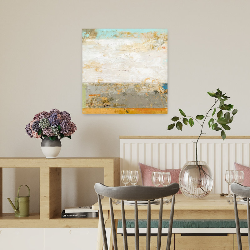 Orange Crush, art abstrait contemporain, H 18 po x l 18 po