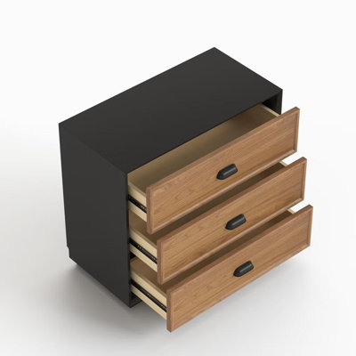 Armoire de rangement de chambre à coucher 31 tiroirs 31,49 pouces moderne noir et bois
