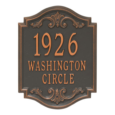 Signature Series 3-Line Wall Address Plaque