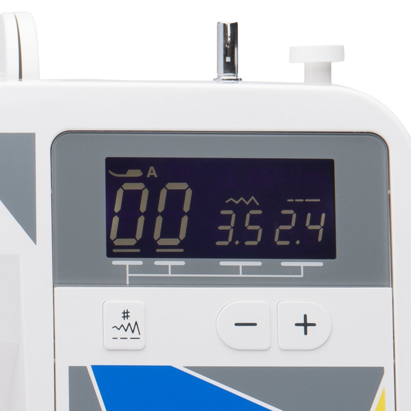 White Computerized Sewing Machine with LCD Screen and 30 Stitches