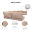 Outdoor Olefin Foam Seat and Polyfill Back Cushion Set, 5 inch Thick Foam, UV Proof Patio Furniture-75487607