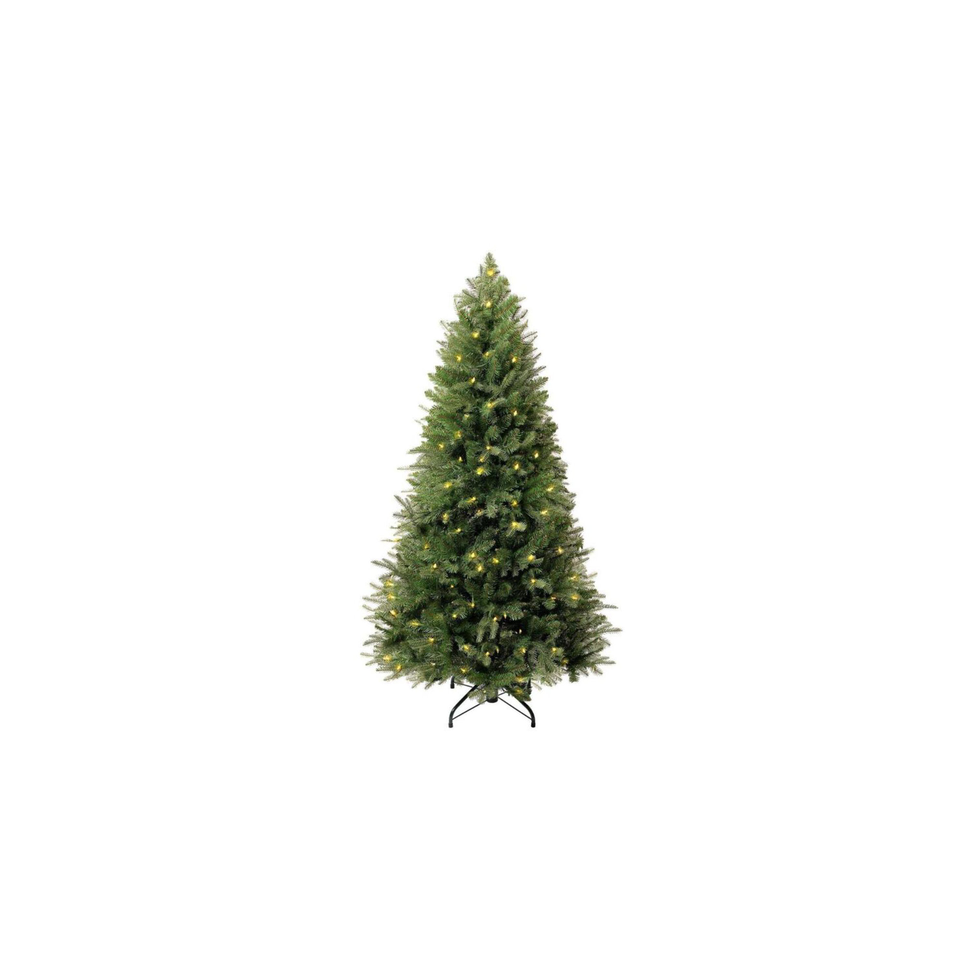 Traditional Prelit Artificial Christmas Tree with Durable Metal Stand Realistic 36 Wide Fir Tree, 9' 
