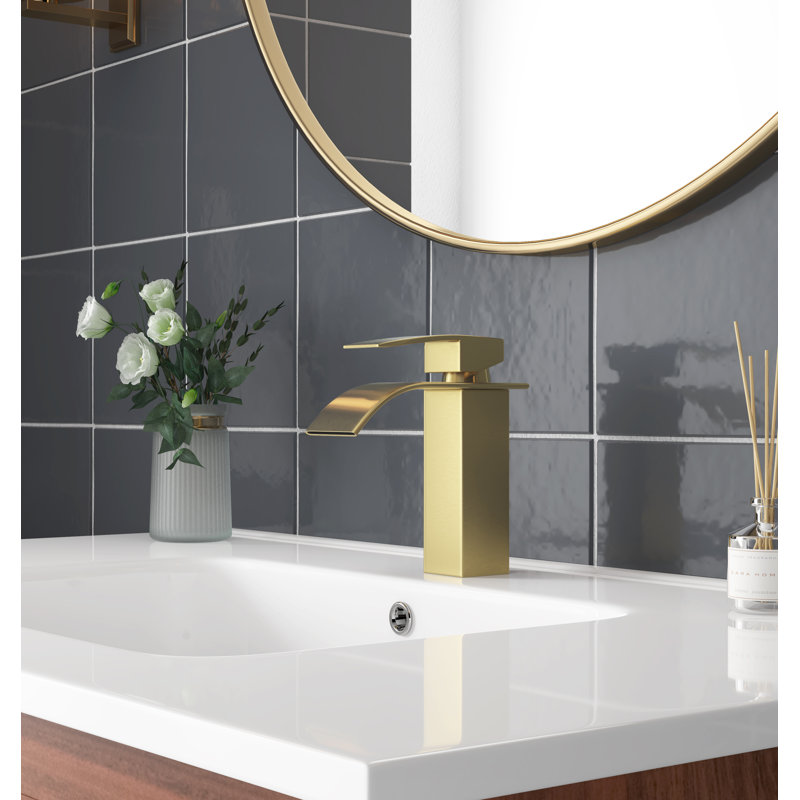 Robinet de lavabo vasque avec ensemble de bonde, Doré