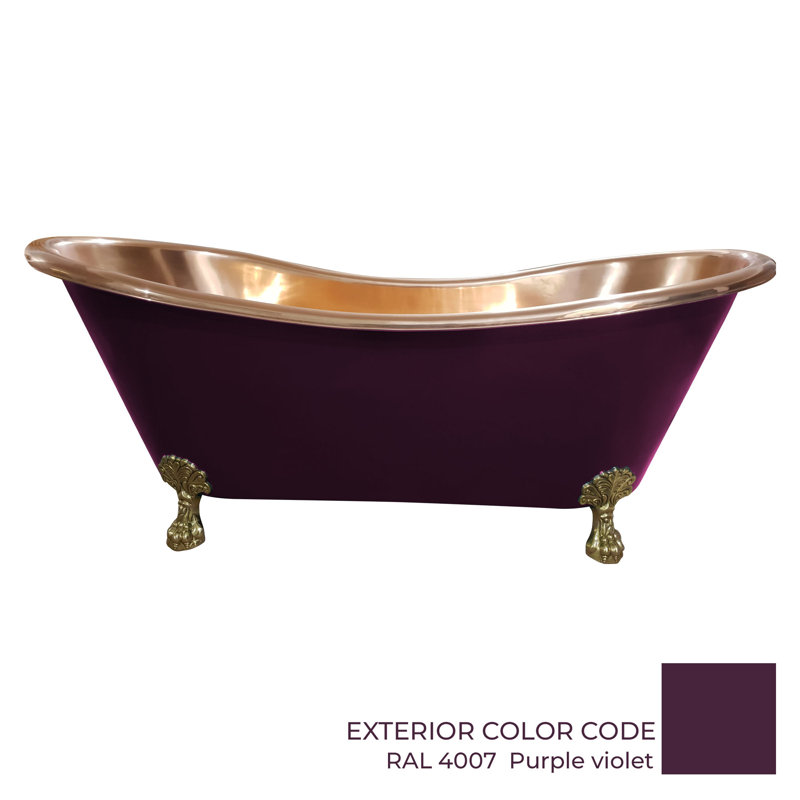 1829mm x 787mm Freestanding Soaking Copper Bathtub