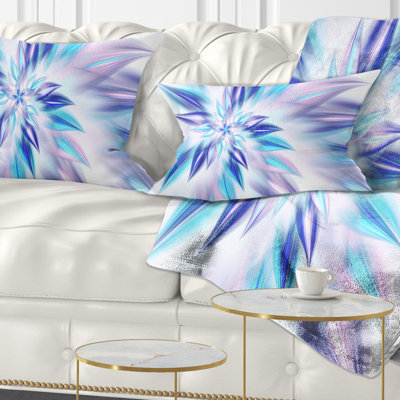 Fractale spirale fleur - coussin abstrait imprimé
