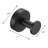 4 Pieces Knob Round Base Wall-Mount Robe/Towel Hook In Matte Black
