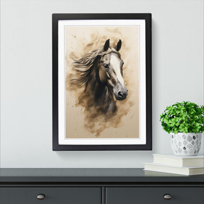 Horse Minimalism Art - Framed Print