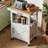 White Dining Cart With 1 Door, 1 Drawer And 1 Shelf-121384184