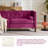 78''  Wide Velvet Tufted Square Arm Sofa-1301436042