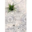 Tapis ivoire / bleu en laine et en coton noué à la main 7 pi 11 po x 9 pi 10 po Damask