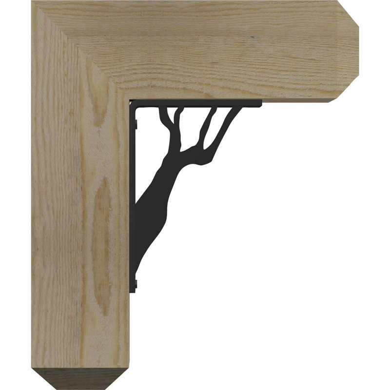 Support triple Ironcrest de 4 po Damon, H 16 po x P 13 1/2 po, Sapin de Douglas l 3 1/2 po x T 4 po (lisse)