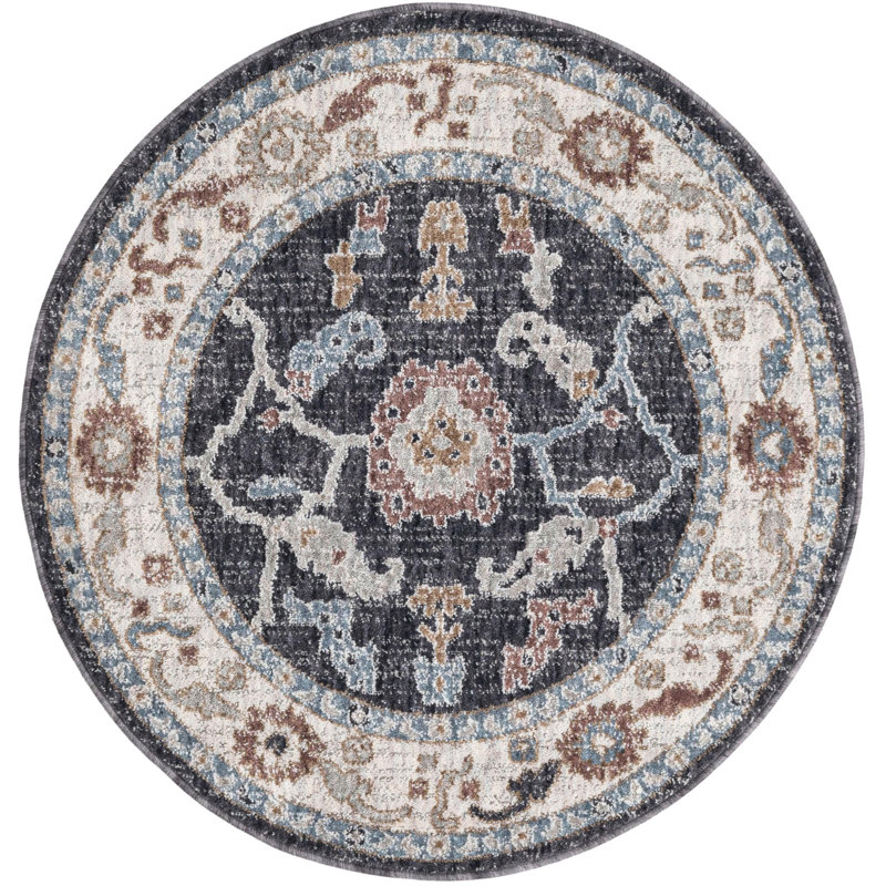Policarpio Oriental Indoor Rug, Round 3'3"