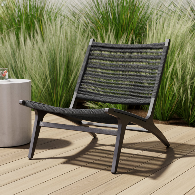 Rockaway Outdoor Lounge Chair, Dark Gray