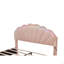 Structure de lit tapissier à DEL intelligente avec 2 tiroirs de rangement et tête de lit double pétale chic, lit plateforme Princess avec lumière DEL intelligente pour les filles, aucun sommier nécessaire