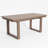 67"HDPE Outdoor Dining Table, Weather-Resistant, Seats 6, Space-Saving Chair-Push-In Design-1178543380