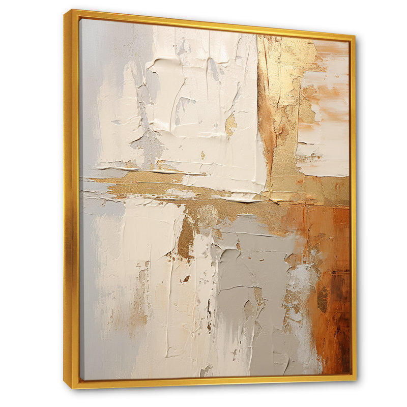 Minimalisme moderne, sérénité scandinave, art IV, Cadre flottant doré, H 40 po x l 30 po