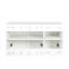 Armoire de rangement murale blanche empilable 16,07 po x l 36,01 po x l 19,98 po, avec tablettes mobiles pour armoire Creative Solutions en blanc, cuisine et bureau à domicile