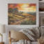 Vineyard Sunset - Vineyard, panneau mural en bois sur bois de pin naturel-960564558